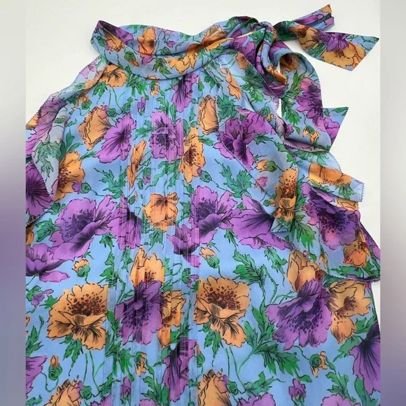 VERONICA BEARD Dali Floral Silk Top - Picture 4 of 12